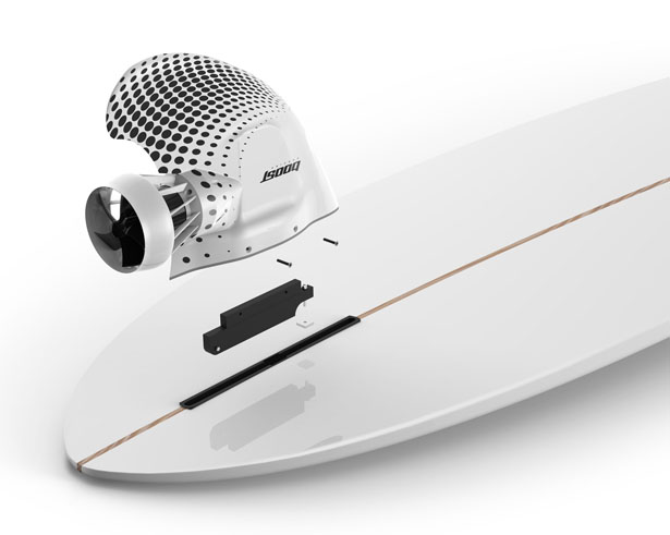 Boost Surfing Electric Fin for Surfboards Gives You Speeds Up to 11mph Tuvie Design