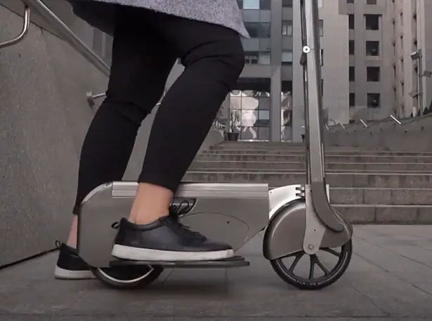 BooZter Folding Electric Scooter That Fits Into Your Backpack by WheelKinetic