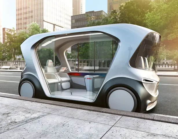 Bosch Shuttle Mobility of The Future - Futuristic e-Shuttle Service System