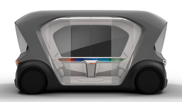 Bosch Shuttle Mobility of The Future - Futuristic e-Shuttle Service System