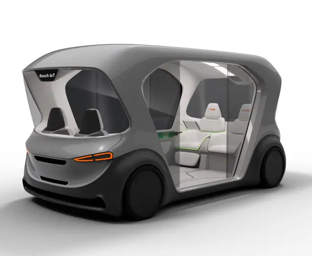 Bosch Shuttle Mobility of The Future - Futuristic e-Shuttle Service System