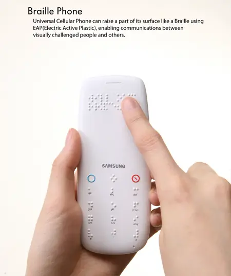 Braille Concept Phone for Visually Challenged People