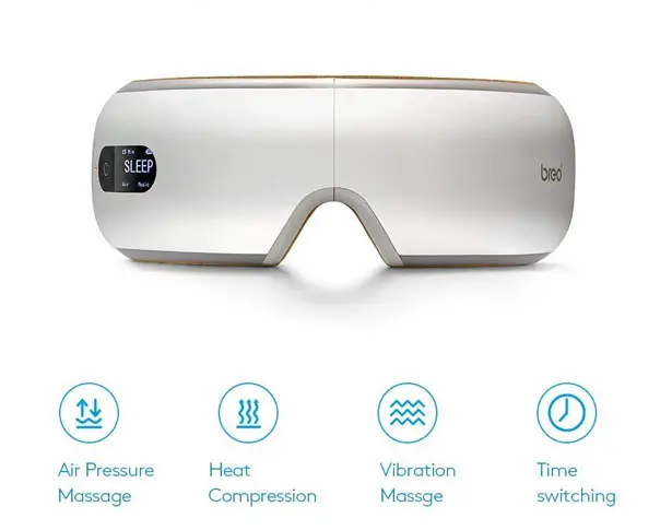 Gives Your Tired Eyes a Shiatsu Massage with Breo iSee4 Electric Portable Eye Massager