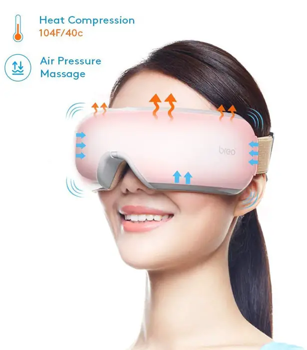 Gives Your Tired Eyes a Shiatsu Massage with Breo iSee4 Electric Portable Eye Massager