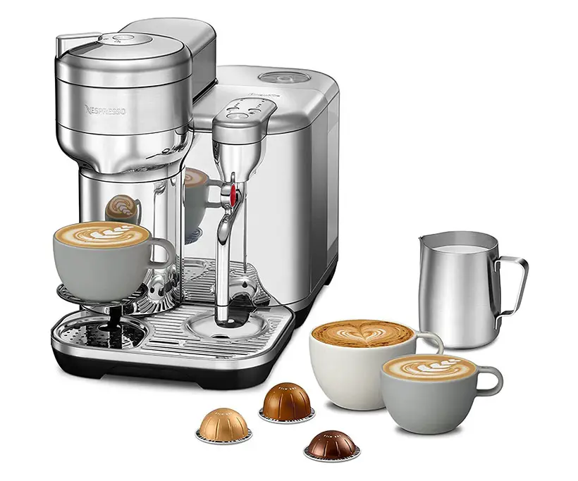 Breville Nespresso Vertuo Creatista Coffee Maker Creates Cafe Shop's Quality Coffee at Home