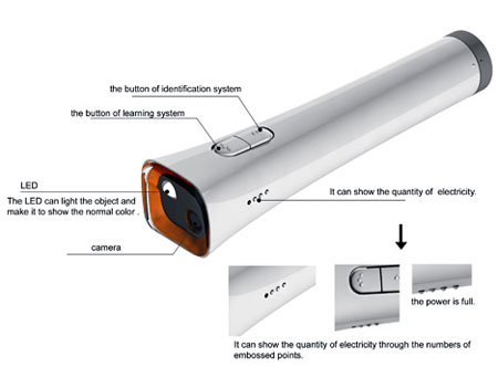 bright f concept for vision impaired