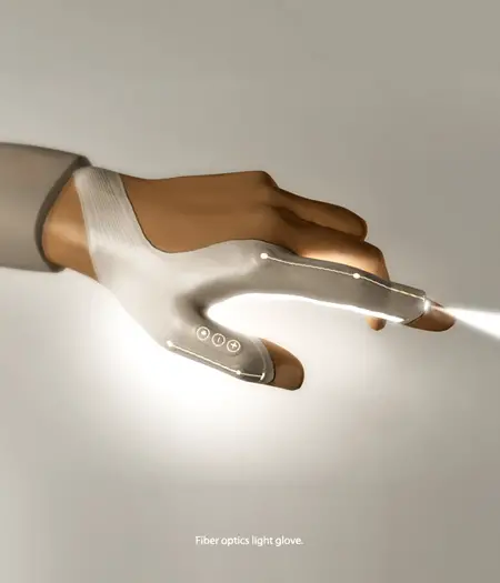 Torch White LED Light Glove