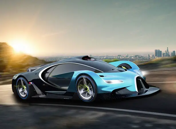 Bugatti Concept Proposal : Bugatti Inspired Futuristic Racing Car by Adrian Biggins