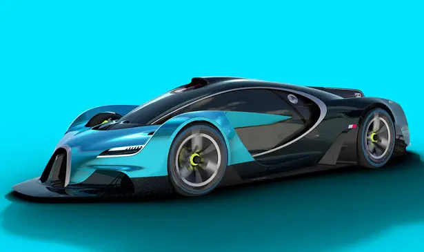 Bugatti Concept Proposal : Bugatti Inspired Futuristic Racing Car by Adrian Biggins