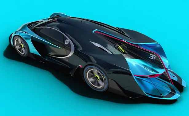 Bugatti Concept Proposal : Bugatti Inspired Futuristic Racing Car by Adrian Biggins