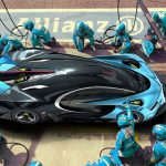 Bugatti Concept Proposal : Bugatti Inspired Futuristic Racing Car by Adrian Biggins