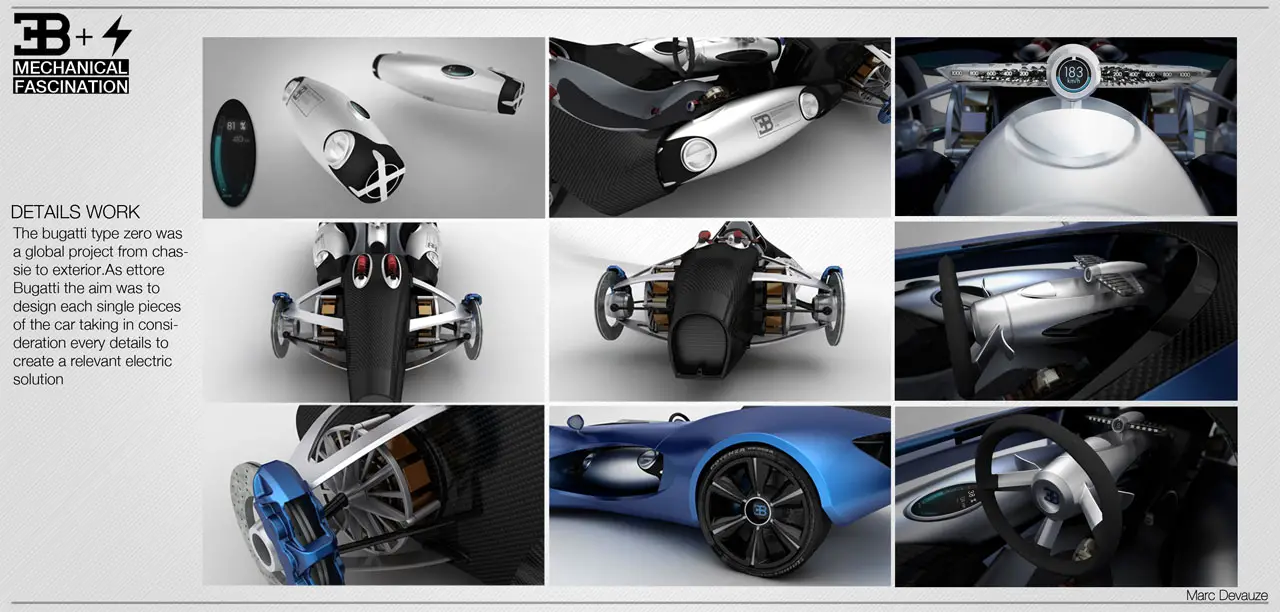Bugatti Type Zero Concept : Single Seater Futuristic Hypercar Inspired by Type 35