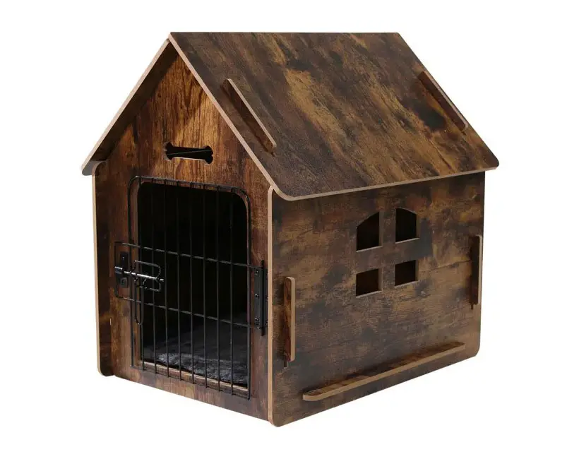 Byrn Wooden Pet House with Roof and Lockable Door