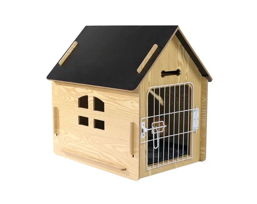 Byrn Wooden Pet House with Roof and Lockable Door