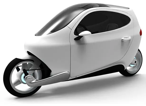 C-1 Gyroscopically Electric Motorcycle Stays Balance at A Stop