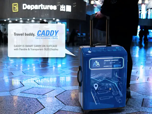 Caddy Smart Carry-on Suitcase by Jihyun Seo