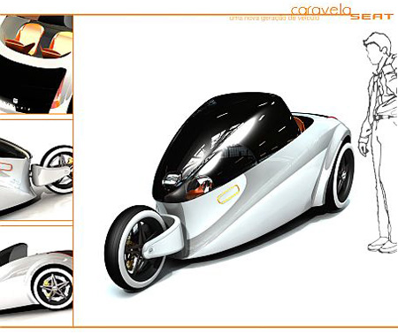 Caravela Three-Wheeled Vehicle with Zero Emission Hydrogen-Powered Engine