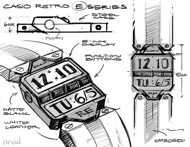 Casio E Series Dress Concept Watch by Arvid Roach