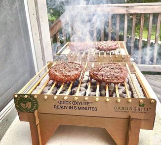 Casus Grill – 100% Biodegradable Instant Grill Stays Hot for an Hour