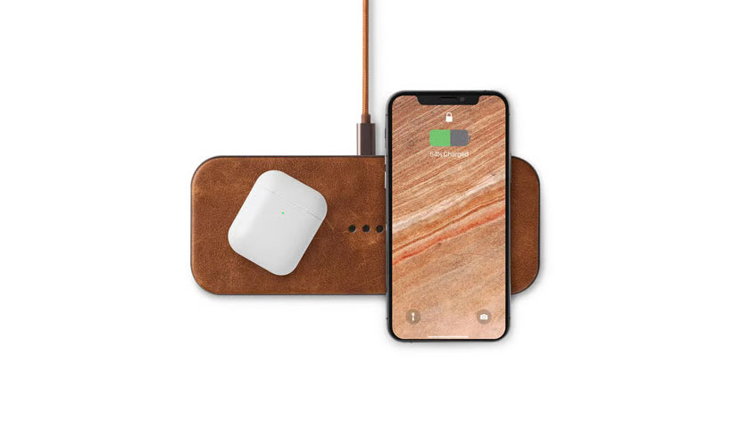 The Catch 2 - Stylish Wireless Charger with Italian Leather Finish