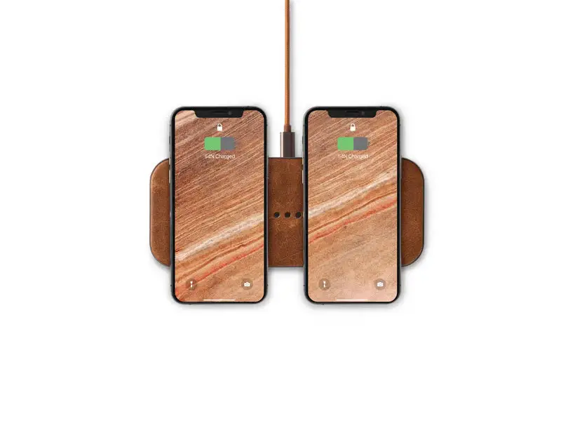 The Catch 2 - Stylish Wireless Charger with Italian Leather Finish