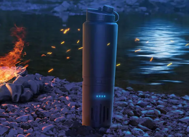 Cauldryn Future Water Bottle - Futuristic Travel Mug That Boils