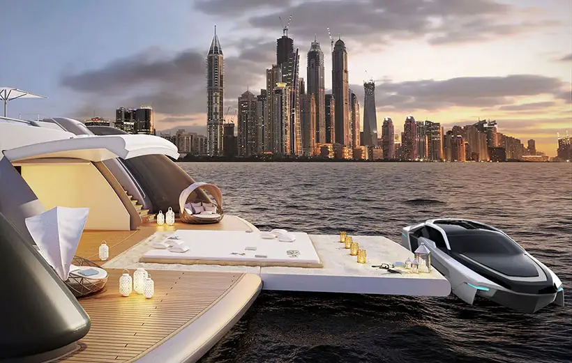 CentrostileDesign Future-E, Supercar-Inspired Concept Boat That Flies on The Waves