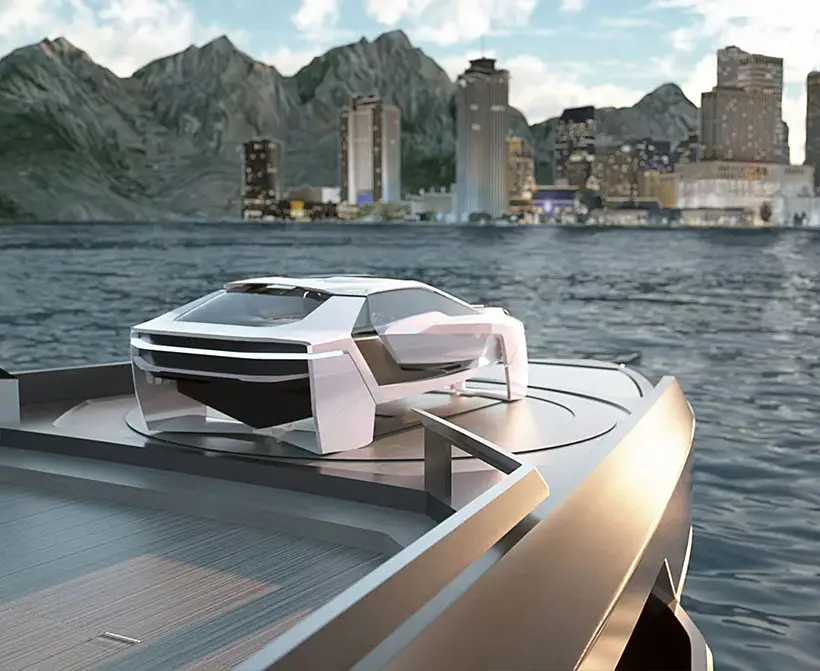 CentrostileDesign Future-E, Supercar-Inspired Concept Boat That Flies on The Waves