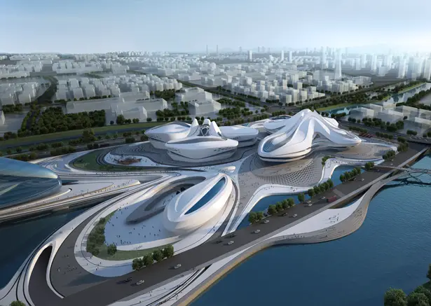 Changsha Meixihu International Culture & Art Centre by Zaha Hadid Architects