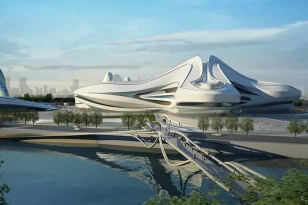 Changsha Meixihu International Culture & Art Centre by Zaha Hadid Architects