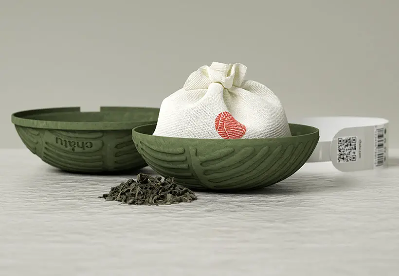 Chatu Chinese Tea Has Unique Packaging Design That Replicates Patterns of Tea Plantations by Xenia Alexandrova