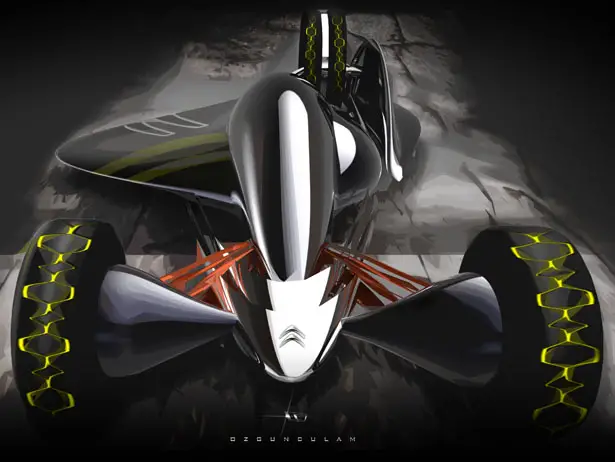 Futuristic Citroen Maglev Race Car Concept by Ozgun Culam
