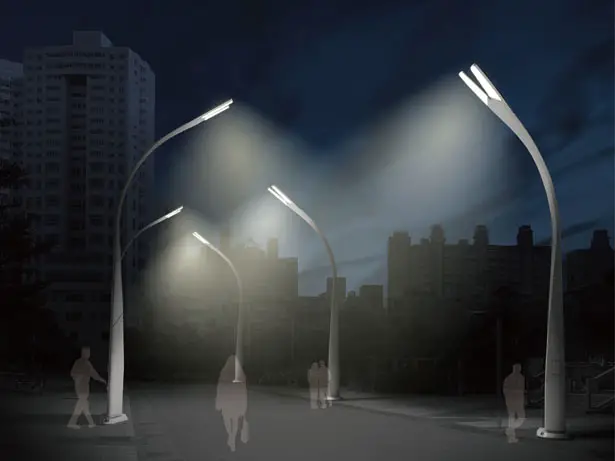 Futuristic street lights deals