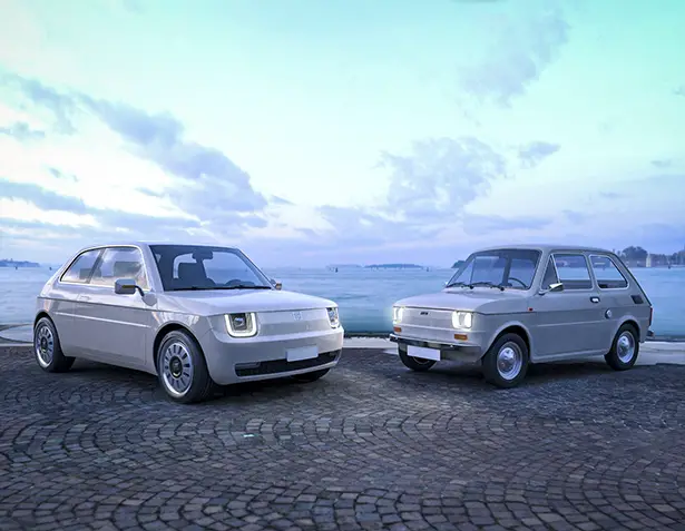 Fiat 126 Vision Redesigns Classic Fiat 126 for Millennial Generation by MA-DE Design