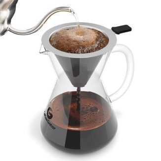 Coffee Gator Pour Over Coffee Maker Preserves Natural Aromas and Oils of Your Beans