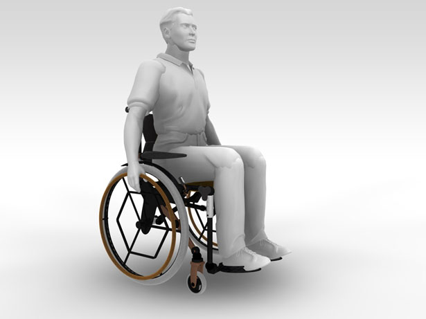 Comb Multifolding Wheelchair by Rudolf Mihu