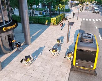 Continental Future Mobility Combines Autonomous Shuttles and Delivery Dog Robots