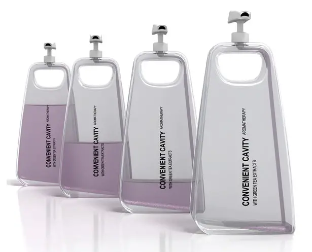 Convenient Cavity Shampoo Bottle Design