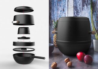 Cooking Totem – Modern Stackable Cookware Set for Small Space Kitchen