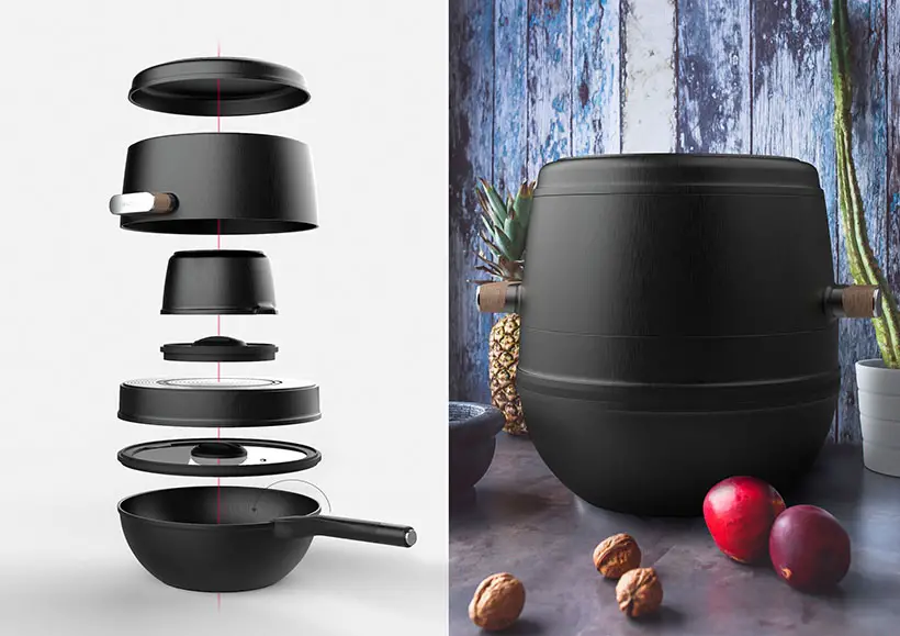 Cooking Totem - Stackable Cookware Set by Design2Gather