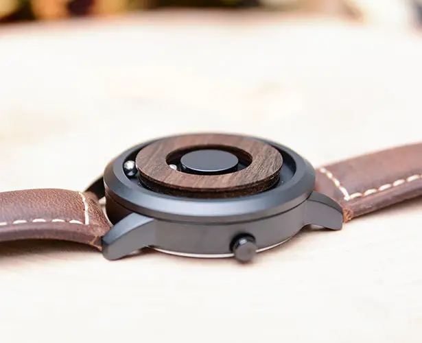 Cosmos Minimalist Wood Dial Scaleless Magnetic Wooden Watch