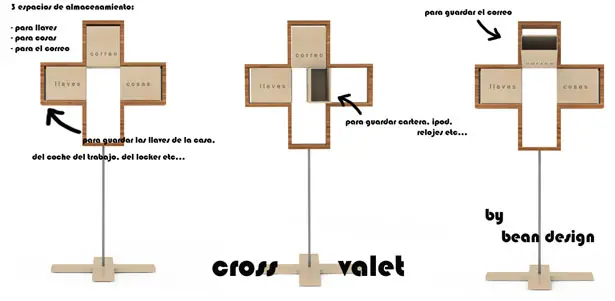 Organize Your Stuff in Modern and Minimalist “Cross Valet”