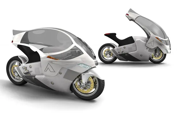 Crossbow Motorcycle : An Electric Motorcycle with A Canopy Cover by Phil Pauley