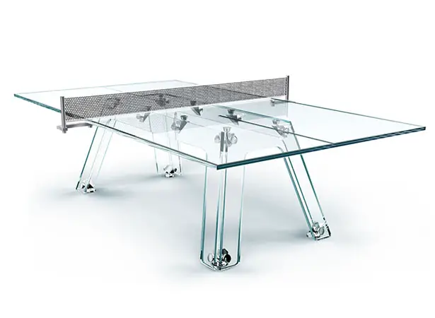 Lungolinea Crystal Ping Pong Table by Adriano Design for Calma e Gesso