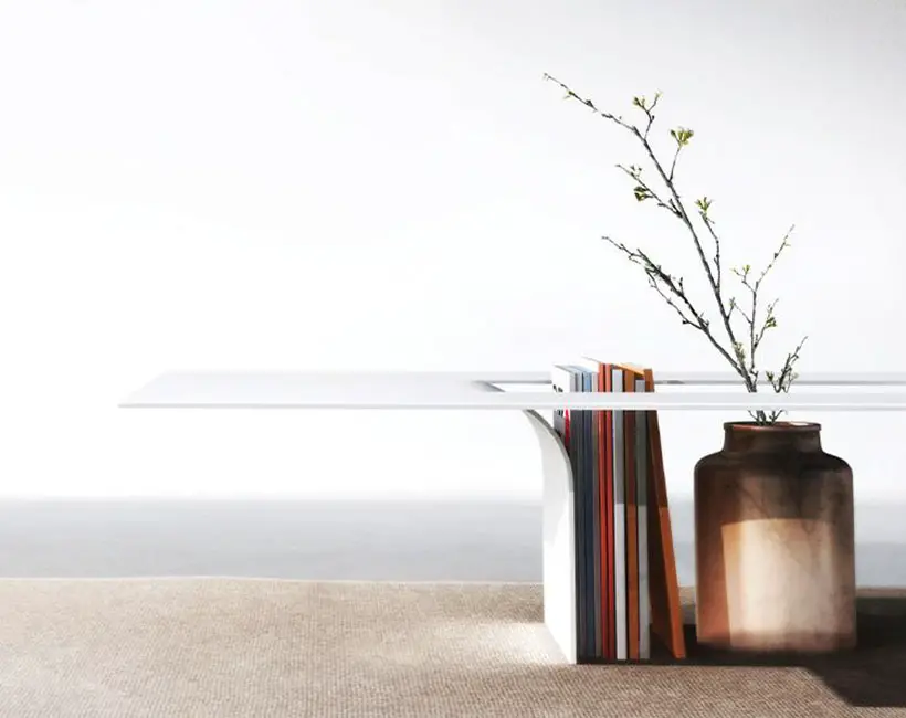 CUT Coffee Table Looks Like Floating In The Middle of The Room by Johannes Budde