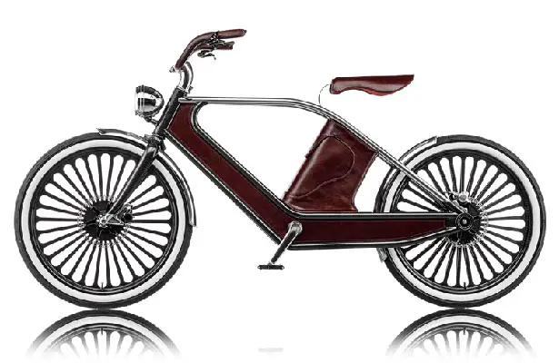 Cykno Electric Bike Upholstered With Fine Leather by Luca Scopel