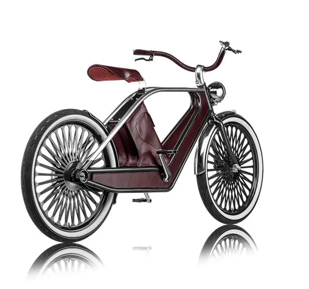 Cykno Electric Bike Upholstered With Fine Leather by Luca Scopel
