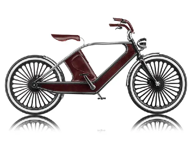 Cykno Electric Bike Upholstered With Fine Leather by Luca Scopel