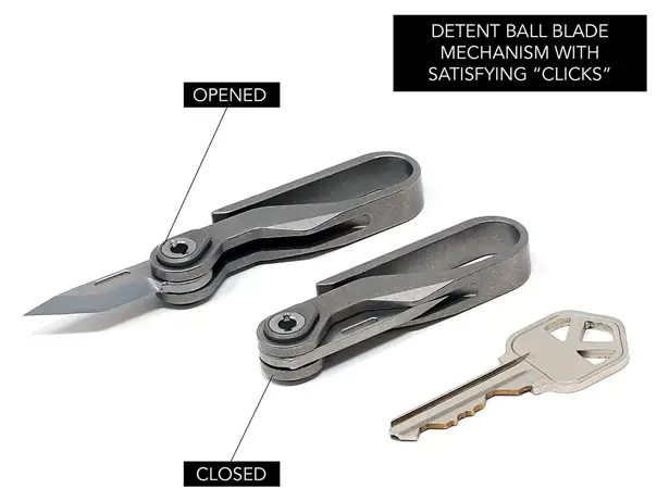 Dapper Design KLIP - itanium Carabiner Knife, EDC Suspension Hook, Belt, Key Hook, Clip and Pocket Knife All-in-One