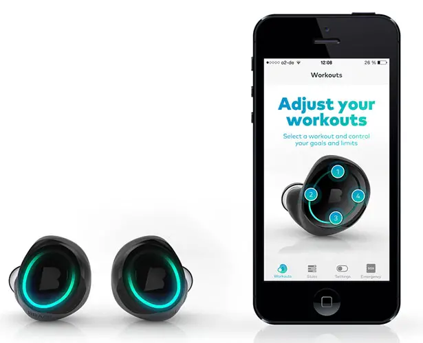 Dash Wireless Smart In Ear Headphones by Bragi